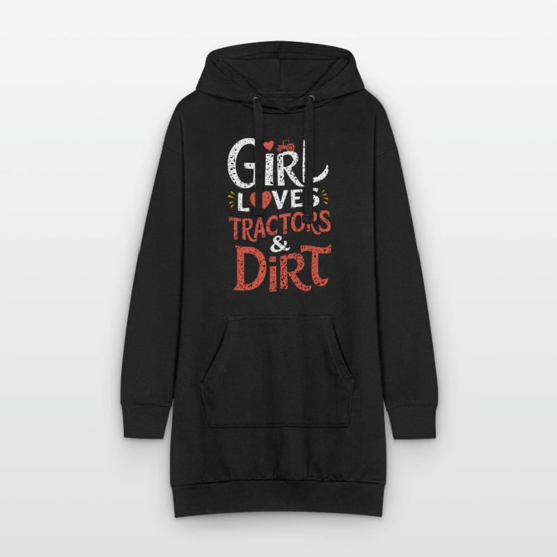Tractor Pulling Tractor Pulling Tractor Power Farm Hoodie-Kleid