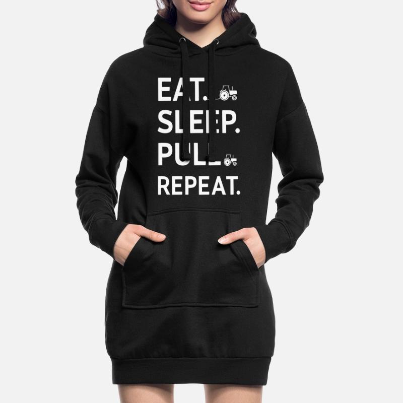 Tractor Pulling Tractor Pulling Tractor Power Farm Hoodie-Kleid