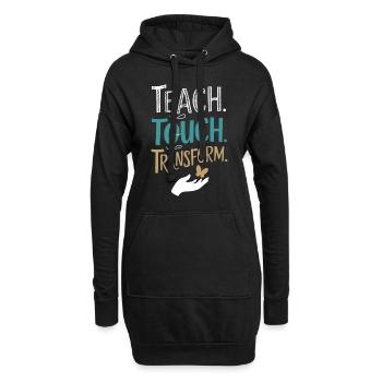 Sonderpädagogik-lehrer « Accélération de l’inclusion des enseignants » - Sweat-shirt à capuche long Femme - noir - Devant