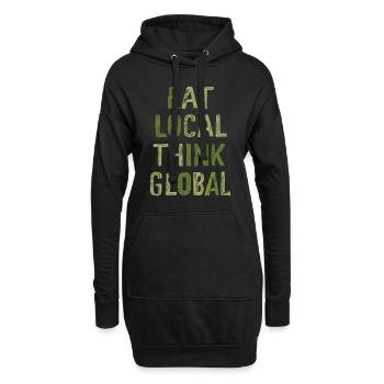 Marché fermier Agriculture Agriculture Alimentation - Sweat-shirt à capuche long Femme - noir - Devant