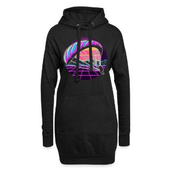 Fallschirmspringen Fallschirmspringer - Hoodie-Kleid - Schwarz - Vorne
