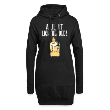 Lustiges Kerzen-Wortspiel Kerzendesigner - Hoodie-Kleid - Schwarz - Vorne