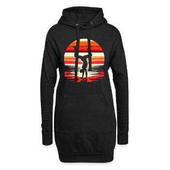 Cartwheeling Gymnastique Gymnaste Costume Roue de charrette - Sweat-shirt à capuche long Femme - noir - Devant