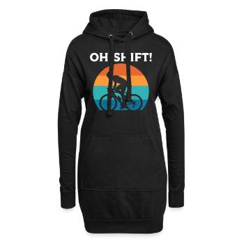 Oh Shift Radfahrer - Hoodie-Kleid - Schwarz - Vorne