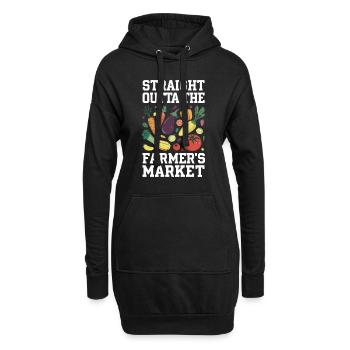 Marché fermier Agriculture Agriculture Alimentation - Sweat-shirt à capuche long Femme - noir - Devant