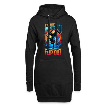 Cartwheeling Gymnastique Gymnaste Costume Roue de charrette - Sweat-shirt à capuche long Femme - noir - Devant