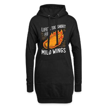 Hot Chicken Wings Spicy Wings Buffalo Wings - Hoodie-Kleid - Schwarz - Vorne