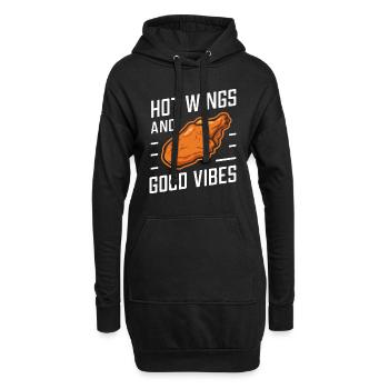 Hot Chicken Wings Spicy Wings Buffalo Wings - Hoodie-Kleid - Schwarz - Vorne