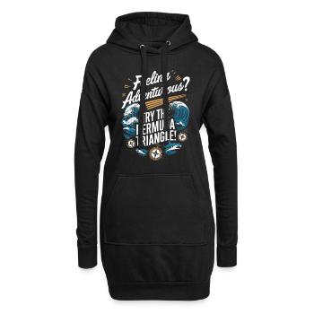 Disparitions mystérieuses dans le triangle des Bermudes - Sweat-shirt à capuche long Femme - noir - Devant