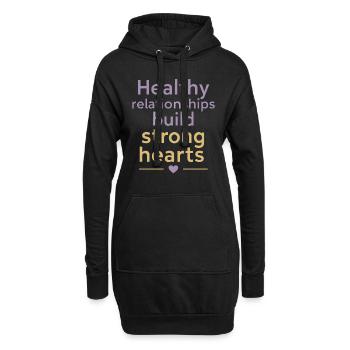 Sensibilisierung Für Häusliche Gewalt - Hoodie-Kleid - Schwarz - Vorne