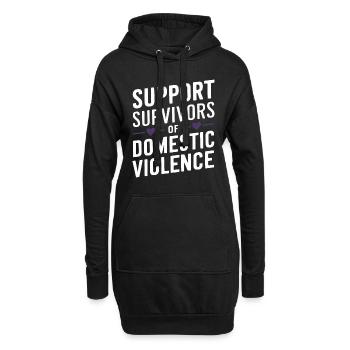 Sensibilisierung Für Häusliche Gewalt - Hoodie-Kleid - Schwarz - Vorne
