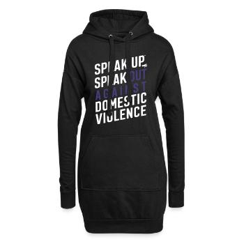 Sensibilisierung Für Häusliche Gewalt - Hoodie-Kleid - Schwarz - Vorne
