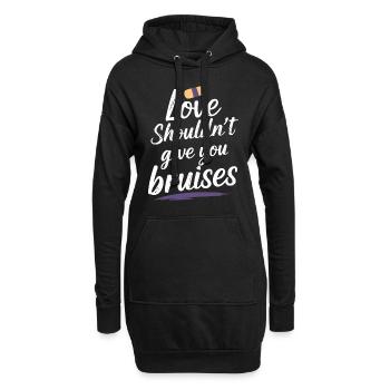 Sensibilisierung Für Häusliche Gewalt - Hoodie-Kleid - Schwarz - Vorne