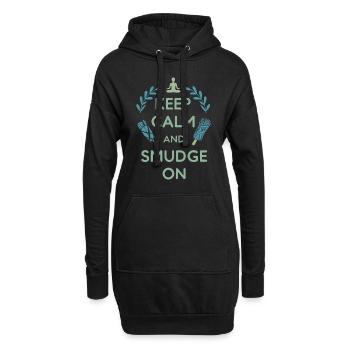 Smudge Sage Feder Spirituelle Hexerei Meditieren - Hoodie-Kleid - Schwarz - Vorne