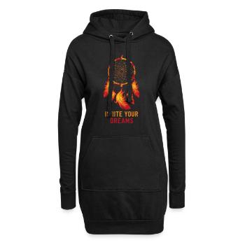 Attrape-rêves Attrape-rêves spirituel bohème - Sweat-shirt à capuche long Femme - noir - Devant