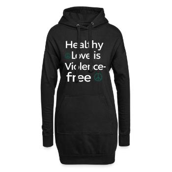 Sensibilisierung Für Häusliche Gewalt - Hoodie-Kleid - Schwarz - Vorne