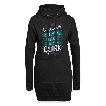 Syndrome de Gilles de la Tourette Conscience Neurodiverse - Sweat-shirt à capuche long Femme - noir - Devant
