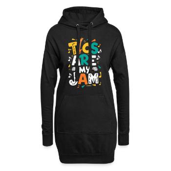 Tourette-syndrom-bewusstsein Neurodiverse - Hoodie-Kleid - Schwarz - Vorne
