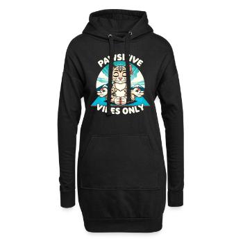 Ozelot Wild Cat Exotic Pets Jungle Big Cat - Hoodie-Kleid - Schwarz - Vorne