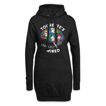 Tourette-syndrom-bewusstsein Neurodiverse - Hoodie-Kleid - Schwarz - Vorne