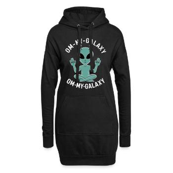 méditation, pleine conscience, relaxation et - Sweat-shirt à capuche long Femme - noir - Devant