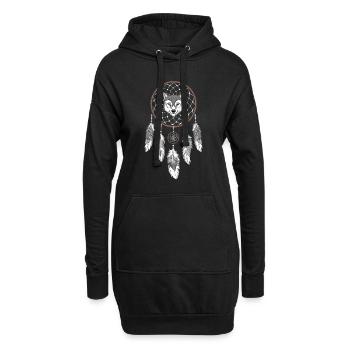 Attrape-rêves Attrape-rêves spirituel bohème - Sweat-shirt à capuche long Femme - noir - Devant