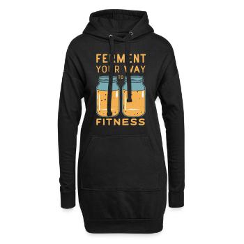 Vorteile Von Kombucha Für Brewer Maker Tea Lover - Hoodie-Kleid - Schwarz - Vorne