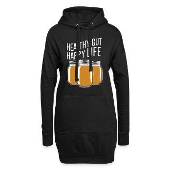 Avantages du Kombucha pour les amateurs de thé - Sweat-shirt à capuche long Femme - noir - Devant