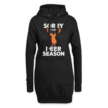 Vivez l’excitation de la chasse au cerf en forêt avec - Sweat-shirt à capuche long Femme - noir - Devant