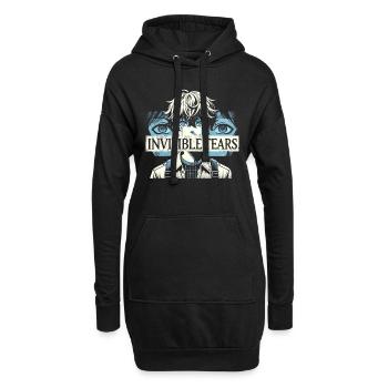 Art de l’anime et esthétique gothique pour la mode alternative - Sweat-shirt à capuche long Femme - noir - Devant
