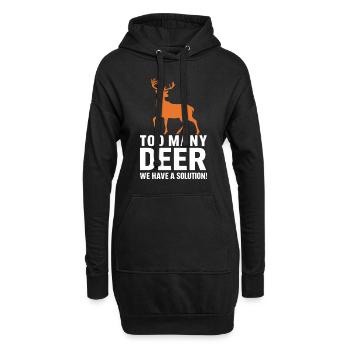 Erlebe Die Spannung Der Hirschjagd Im Wald Mit - Hoodie-Kleid - Schwarz - Vorne