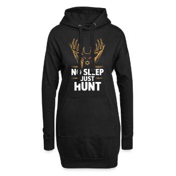 Erlebe Die Spannung Der Hirschjagd Im Wald Mit - Hoodie-Kleid - Schwarz - Vorne