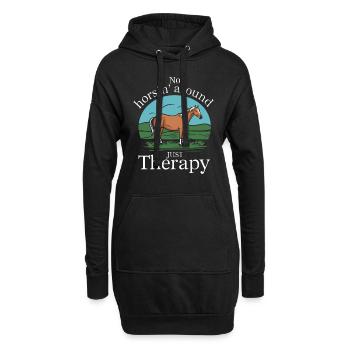 Guérison par l’équithérapie et - Sweat-shirt à capuche long Femme - noir - Devant