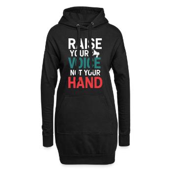 Sensibilisierung Für Häusliche Gewalt - Hoodie-Kleid - Schwarz - Vorne