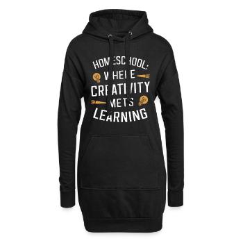 Homeschool Mom Dad Family Life Community Journey - Hoodie-Kleid - Schwarz - Vorne