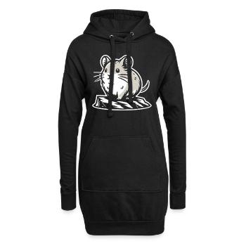Design américain Pika Lover pour Pika - Sweat-shirt à capuche long Femme - noir - Devant