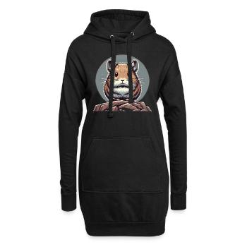 Design américain Pika Lover pour Pika - Sweat-shirt à capuche long Femme - noir - Devant