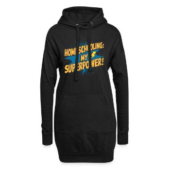 École-maison Maman Papa Vie de famille Parcours communautaire - Sweat-shirt à capuche long Femme - noir - Devant