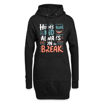 École-maison Maman Papa Vie de famille Parcours communautaire - Sweat-shirt à capuche long Femme - noir - Devant
