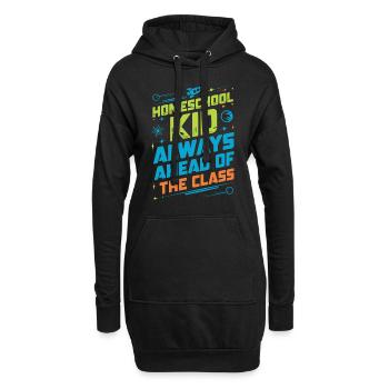 École-maison Maman Papa Vie de famille Parcours communautaire - Sweat-shirt à capuche long Femme - noir - Devant