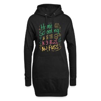 École-maison Maman Papa Vie de famille Parcours communautaire - Sweat-shirt à capuche long Femme - noir - Devant