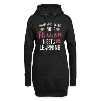 Homeschool Mom Dad Family Life Community Journey - Hoodie-Kleid - Schwarz - Vorne
