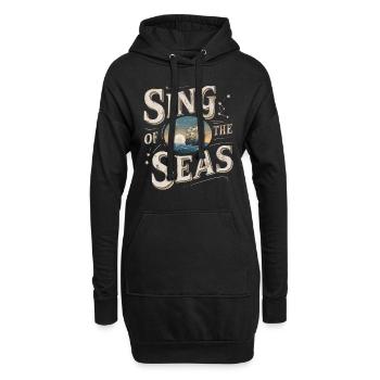 Sailors Sea Shanty Singing Ship Adventures - Hoodie-Kleid - Schwarz - Vorne