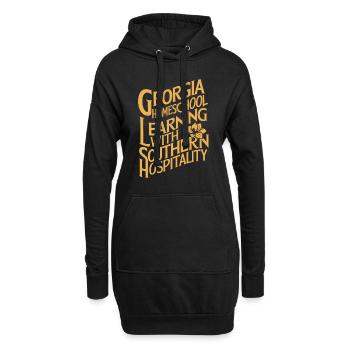 Georgia Homeschool Mom Leben im Pfirsichstaat - Hoodie-Kleid - Schwarz - Vorne