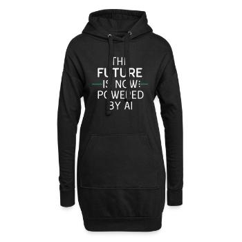 Faszinierende Welt Der Robotik Und Künstlichen - Hoodie-Kleid - Schwarz - Vorne