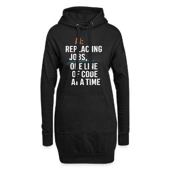 Faszinierende Welt Der Robotik Und Künstlichen - Hoodie-Kleid - Schwarz - Vorne