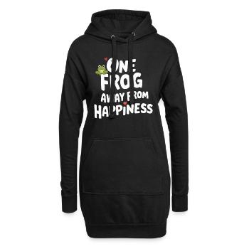 Amphibien-froschjäger-enthusiast, Froschfang - Hoodie-Kleid - Schwarz - Vorne