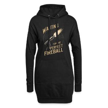 Stargazing And Meteor Shower Enthusiast - Hoodie-Kleid - Schwarz - Vorne