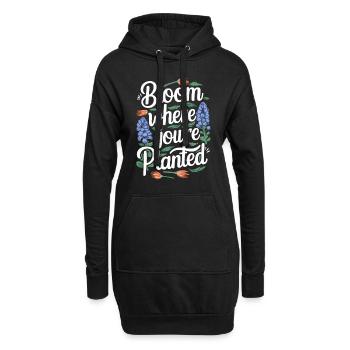 Texas Fleurs sauvages Saison Champs Fleurs Texas - Sweat-shirt à capuche long Femme - noir - Devant