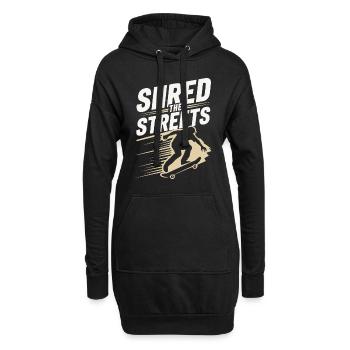 Skater Life: Downhill Longboarding Und Street - Hoodie-Kleid - Schwarz - Vorne